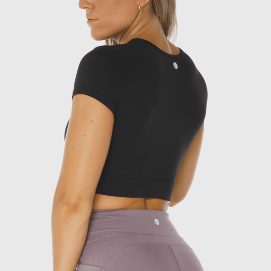 Performance Cropped Training Top - Black