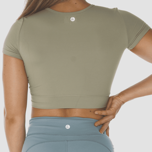 Performance Cropped Training Top - Sage