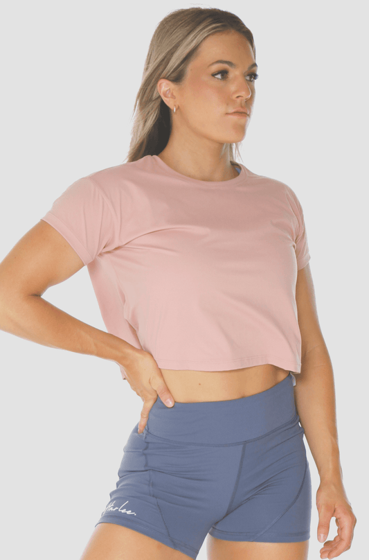 Balance Training Cropped Tee - Cotton Candy