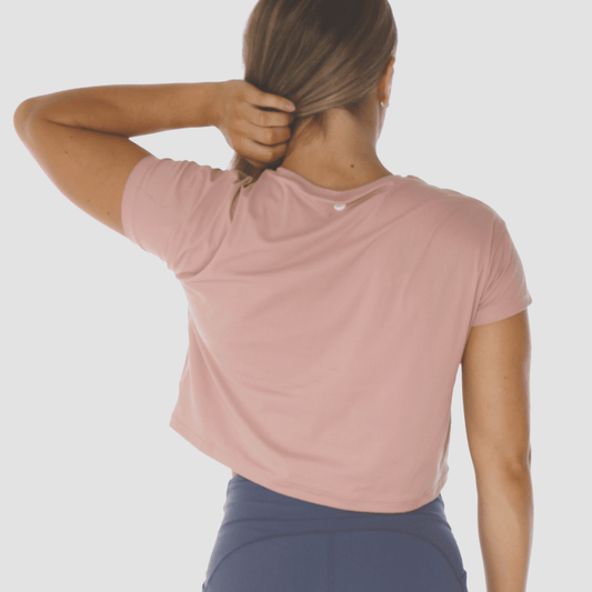Balance Training Cropped Tee - Cotton Candy
