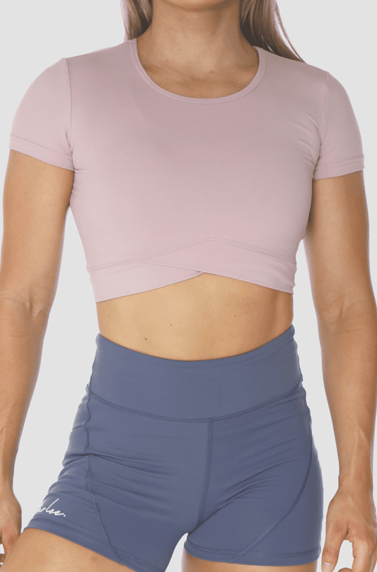 Performance Cropped Training Top - Lilac Lily