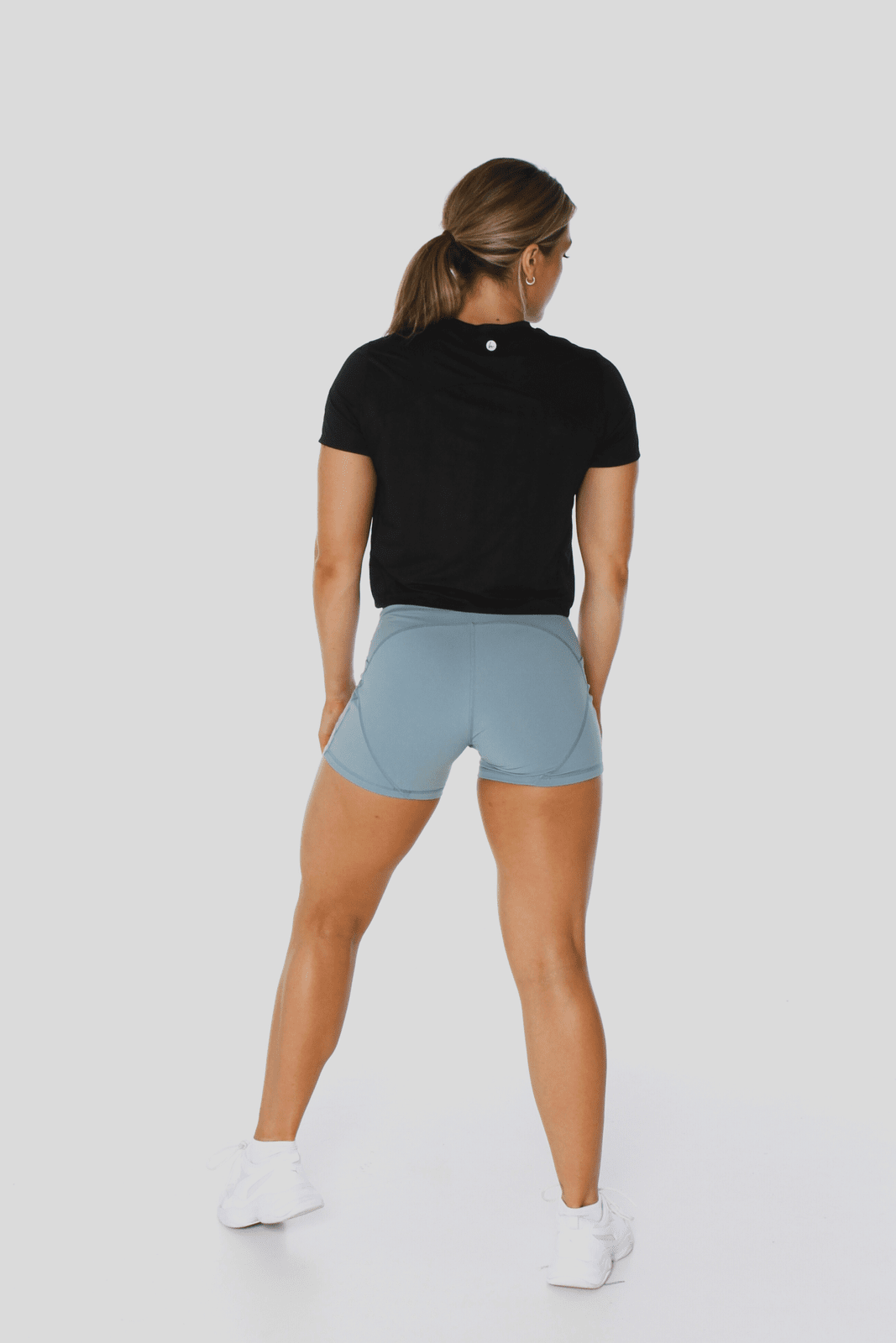 Balance Training Cropped Tee - Black