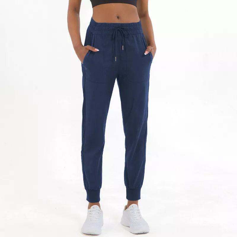 Drawstring Track Pants - Navy