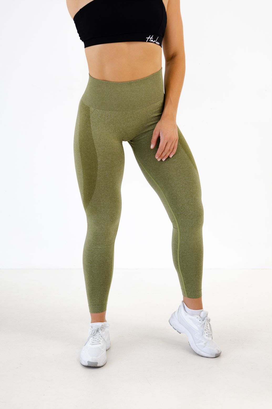 Force Seamless High Waisted Leggings - Olive