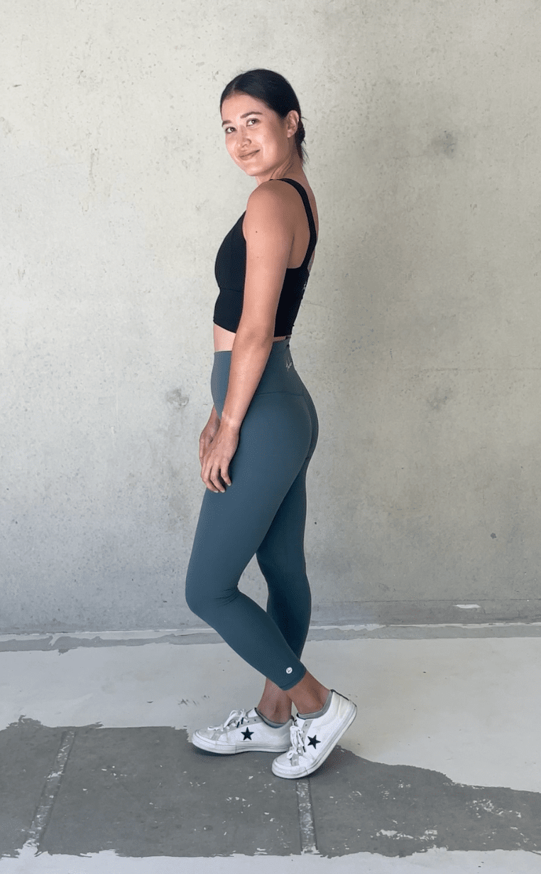 High Waist Full Length Leggings - Ocean Teal